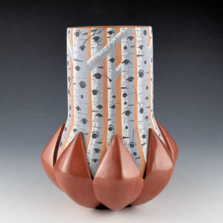 Lugo, Sergio - "Caught in the Forest" Polychrome Carved Jar