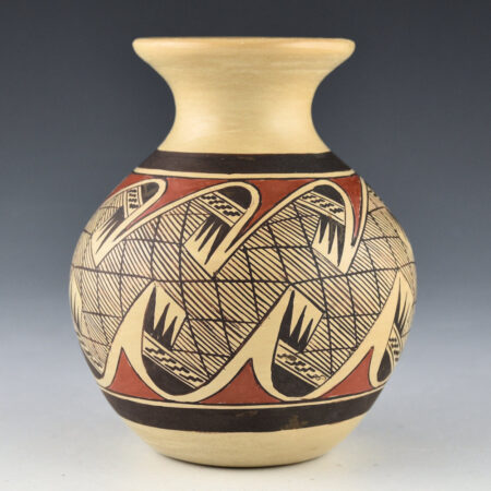 Alternative view of Nampeyo, Tonita - Water Jar with Migration Pattern with 16 Bird Wings (1980s)
