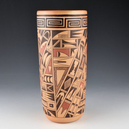 Alternative view of Kahe, Val - 9" Tall Cannister with Shard Designs