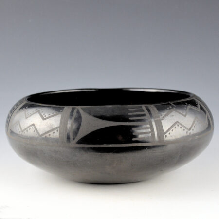 Alternative view of Martinez, Anna - Wide Bowl with River and Rain Designs (1920s)