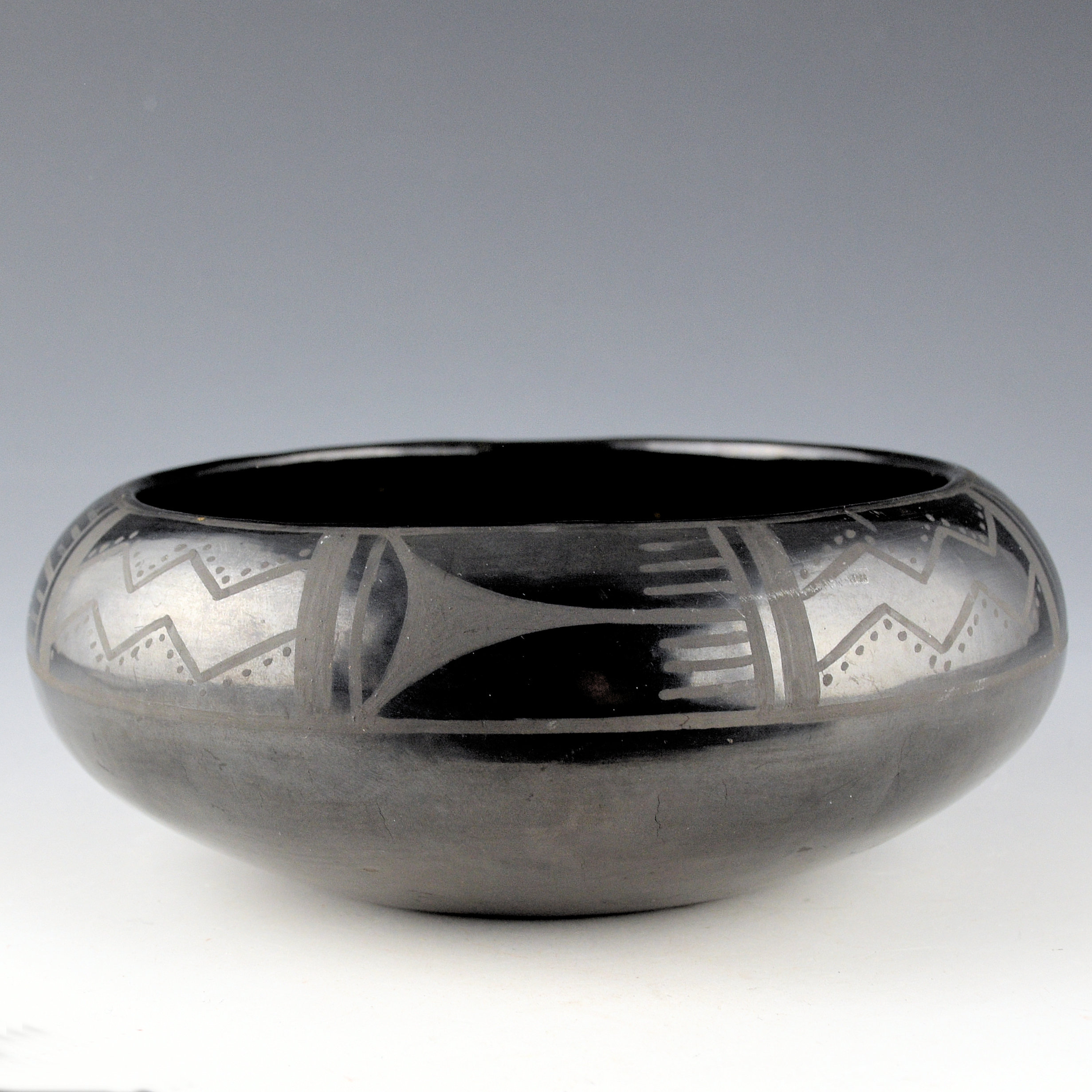 Martinez, Anna - Wide Bowl with River and Rain Designs (1920s) - Image 2
