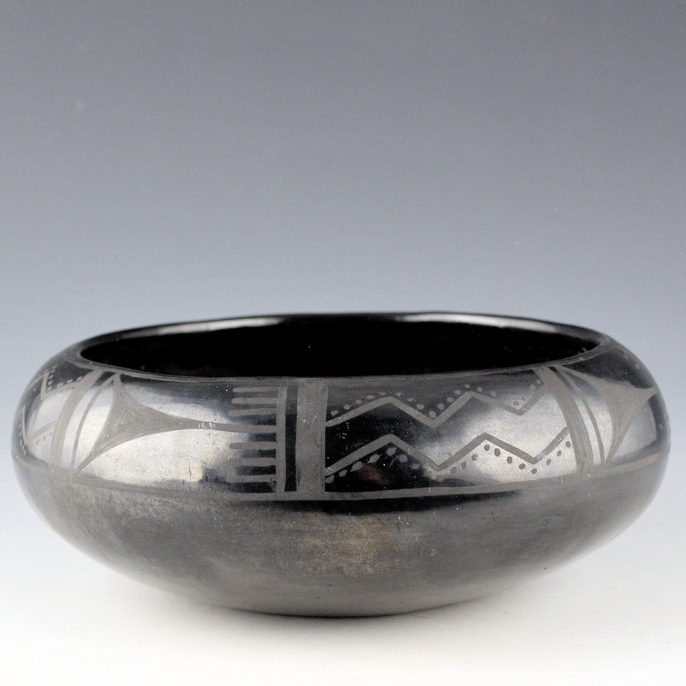 Martinez, Anna - Wide Bowl with River and Rain Designs (1920s)
