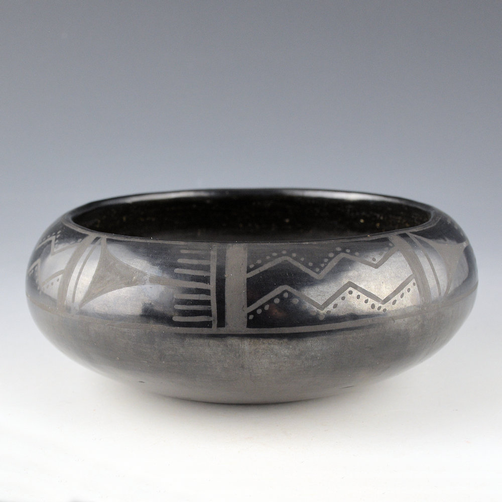 Martinez, Anna - Wide Bowl with River and Rain Designs (1920s) - Image 4