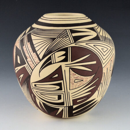 Navasie, Bill - Jar with Swirling Bird Designs (1990s)