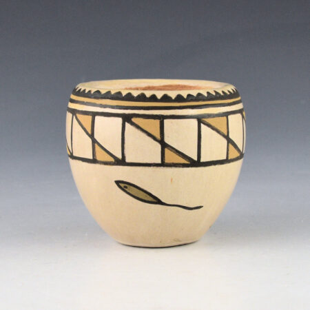 Alternative view of Blue Corn - Polychrome Bowl with Tadpoles and Water Designs (1970s)