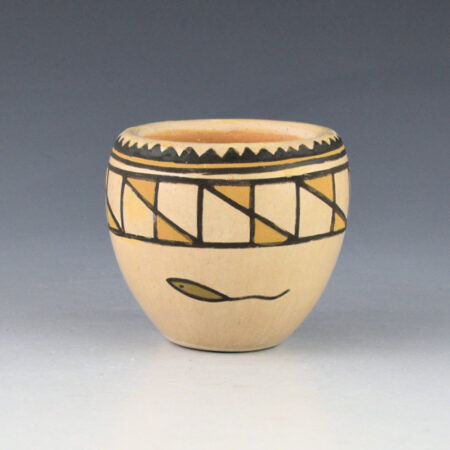 Blue Corn - Polychrome Bowl with Tadpoles and Water Designs (1970s)