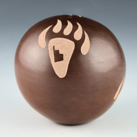 Nieto, Christine - Brown Seedpot with Five Bear Paws