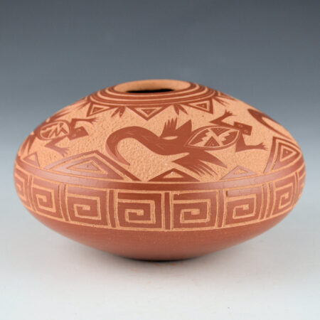 Daubs, Dennis - Bowl with Four Mimbres Lizards (1980s)