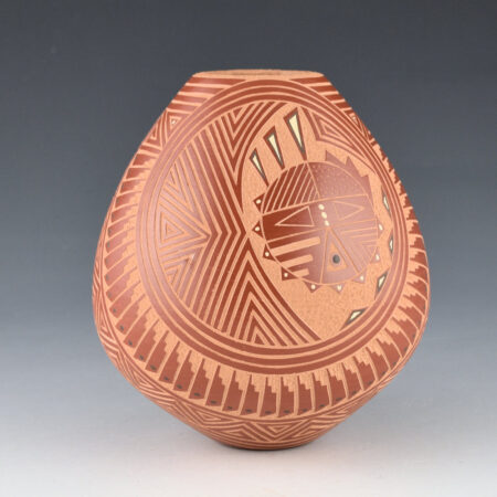 Alternative view of Daubs, Dennis - Large Jar with Sun and Feather Designs (1980s)