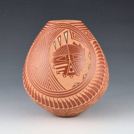 Daubs, Dennis - Large Jar with Sun and Feather Designs (1980s)