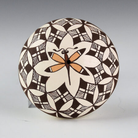 Lewis-Garcia, Diane - Polychrome Seedpot with Dragonfly and Stars