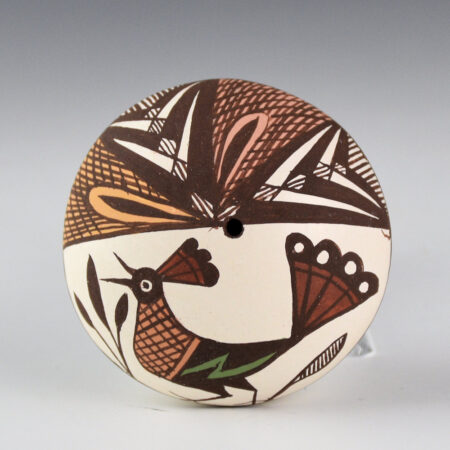 Lewis-Garcia, Diane - Polychrome Seedpot with Colorful Bird and Butterfly Wings