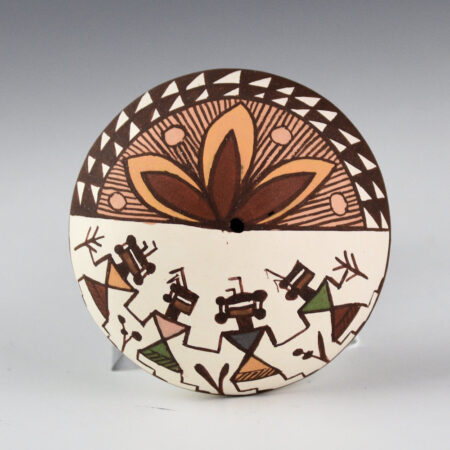 Lewis-Garcia, Diane - Polychrome Seedpot with Female Dancers and Flowers