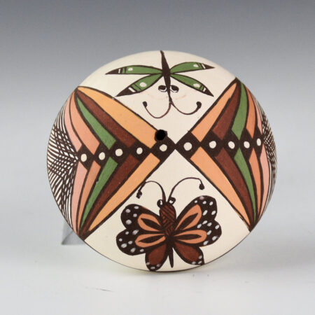Lewis-Garcia, Diane - Polychrome Seedpot with Dragonfly and Butterfly