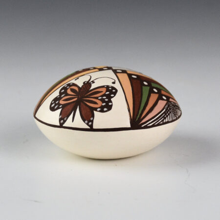 Alternative view of Lewis-Garcia, Diane - Polychrome Seedpot with Dragonfly and Butterfly