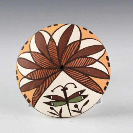 Lewis-Garcia, Diane - Polychrome Seedpot with Dragonfly and Flower