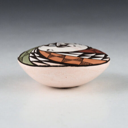 Alternative view of Lewis-Garcia, Diane - Polychrome Seedpot with Flute Player and Quail