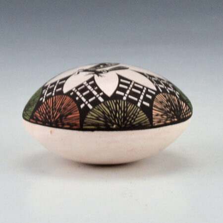 Alternative view of Lewis-Garcia, Diane - Polychrome Seedpot with Mimbres Raibbit and Flowers