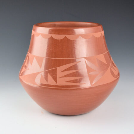 Alternative view of Torres, Elvis - Red Water Jar with Feather and Cloud Designs (1990s)