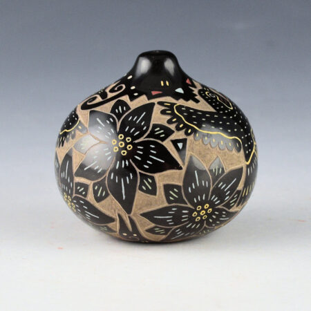 Alternative view of Tafoya, Emily - Black Jar with Hummingbirds and Flowers