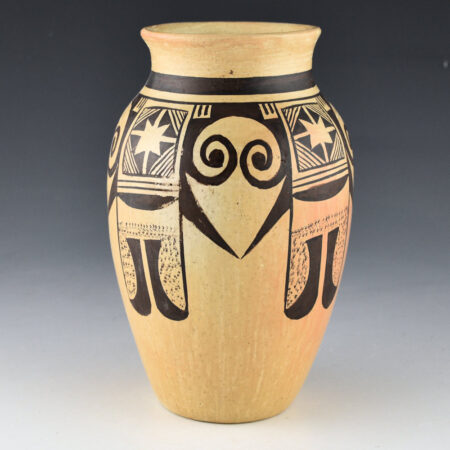 Nampeyo, Fannie - Tall Jar with Eagle Tail Design (1970s)
