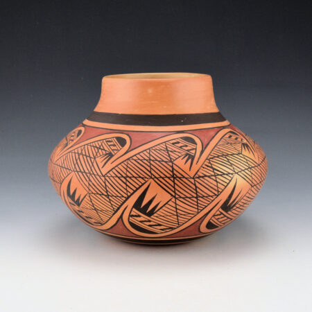 Nampeyo, Fannie - Jar with 18 Bird Wing Migration Patterns (1970s)