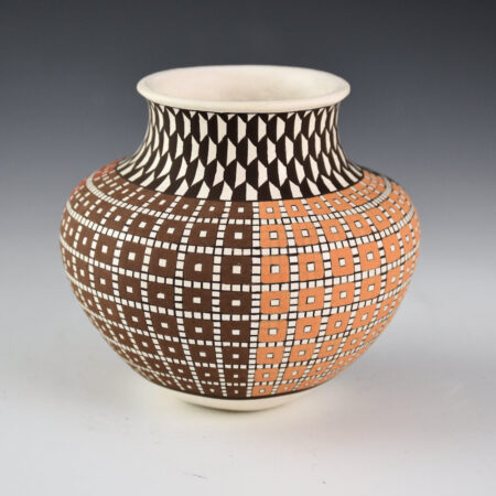 Antonio, Frederica - Five Color Water Jar with Corn and Corn Husk Design
