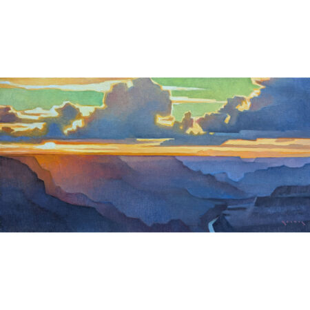 Molnar, Marcia - "Grand Sunset" Oil on Board (10 x 20)
