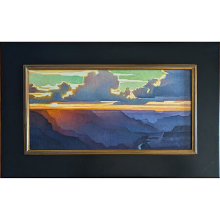 Alternative view of Molnar, Marcia - "Grand Sunset" Oil on Board (10 x 20)