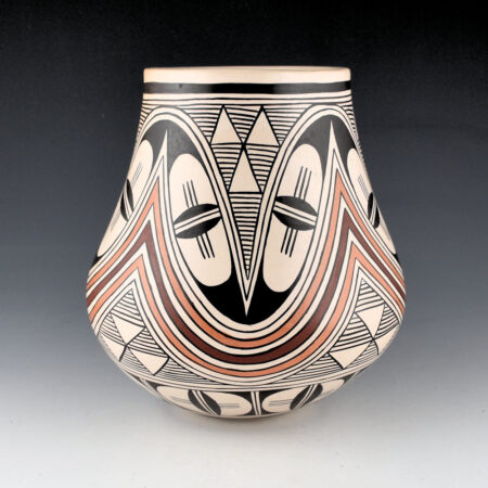 Naha, Helen "Featherwoman" - 7" Tall Jar with Star and Rainbow Designs (1980s)