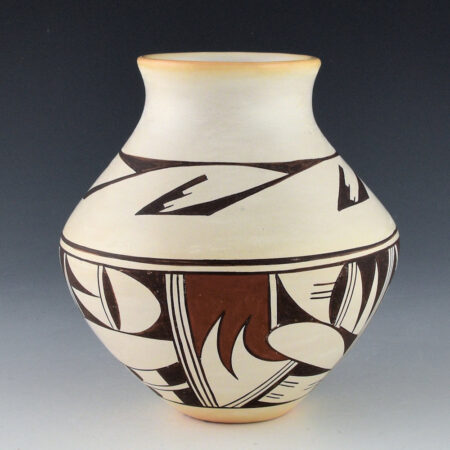 Navasie, Joy "Frogwoman" - Water Jar with Swirling Clouds and Bird Wings (1980s)