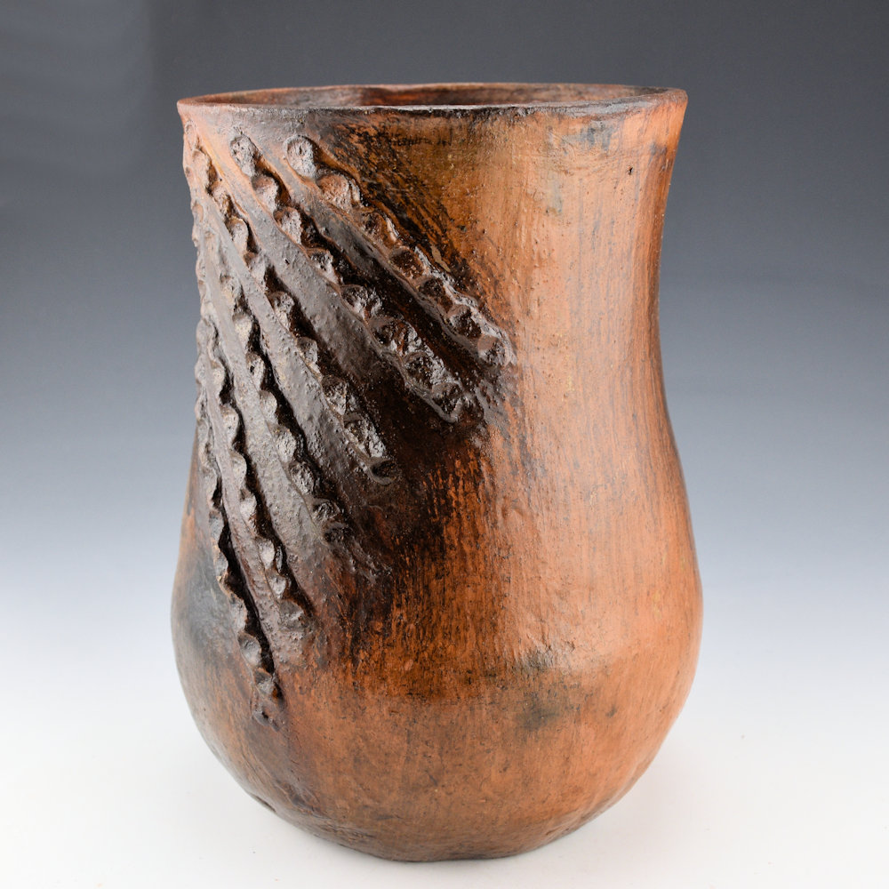 Goodman, Louise - 9" Tall "Rope" Jar (1990s) - Image 2