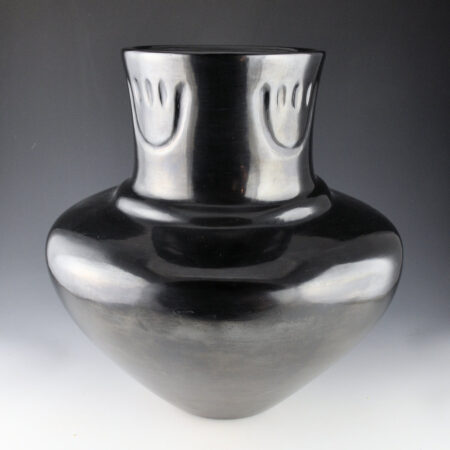 Alternative view of Tafoya, LuAnn & Daryl Whitegeese - 13" Tall Rainbow Ridge Water Jar with Bear Paws (2022)