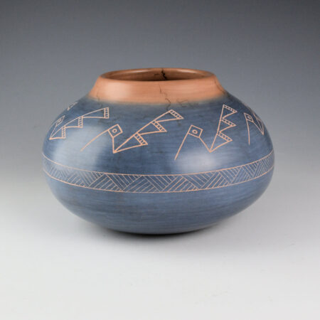 Soler, Lucho - Blue Jar with Stylized Birds