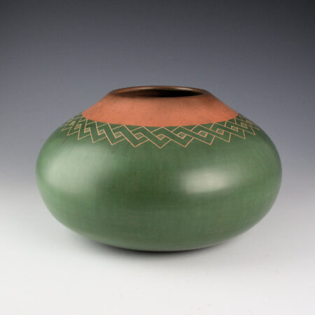 Soler, Lucho - Green Jar with Geometric Designs