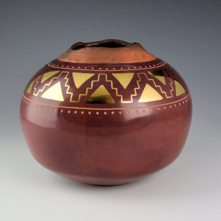 Alternative view of Soler, Lucho - "Jewelry in Clay" Maroon Jar