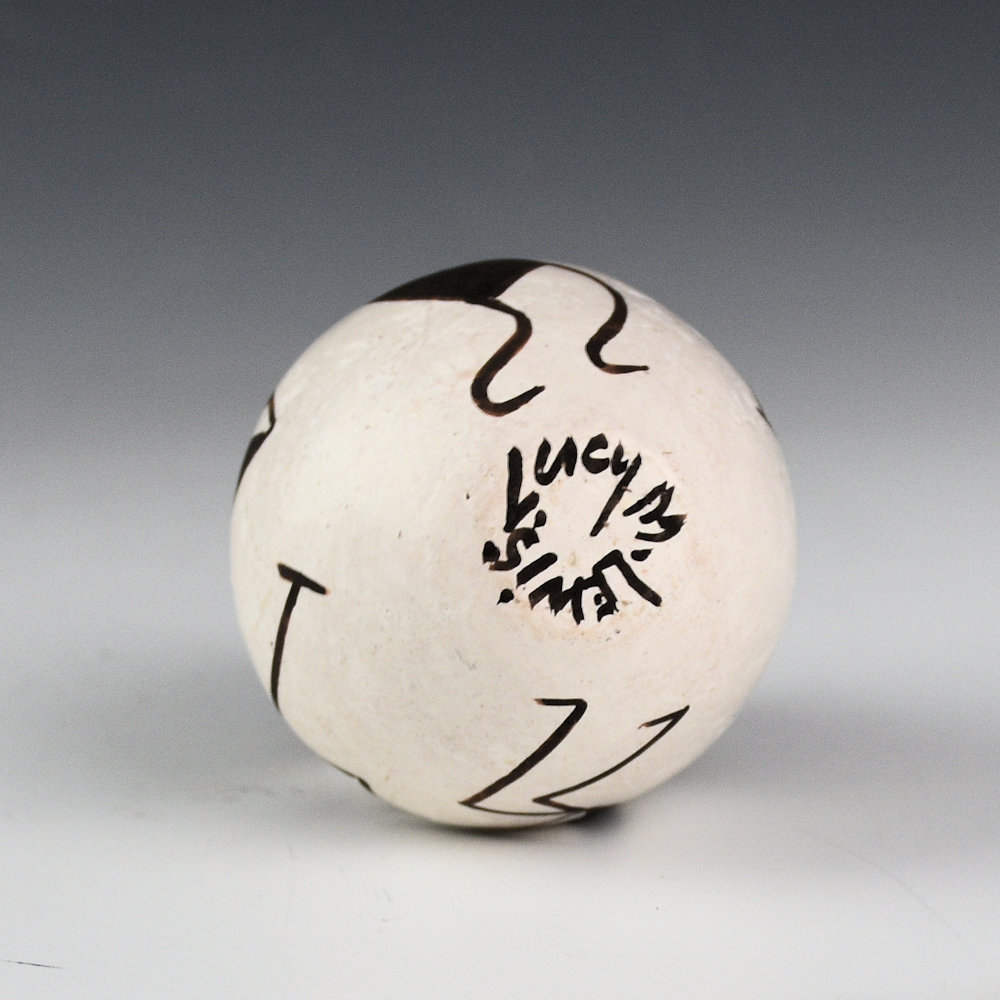 Lewis, Lucy - Small Jar with Mimbres Flute Players(1970's) - Image 5