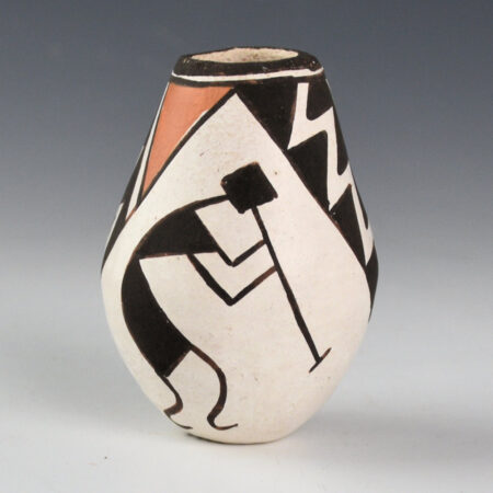 Alternative view of Lewis, Lucy - Small Jar with Mimbres Flute Players(1970's)