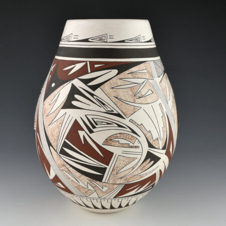 Navasie, Maynard & Veronica - 8" Tall Jar with Swirling Birds (1990s)