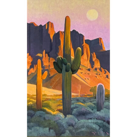 Alternative view of Molnar, Marcia - "Under the Superstitions - Study" Oil on Board (16 x 10)