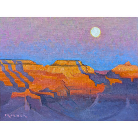 Alternative view of Molnar, Marcia - "Moon Over Wotan" Oil on Board (6 x 9)