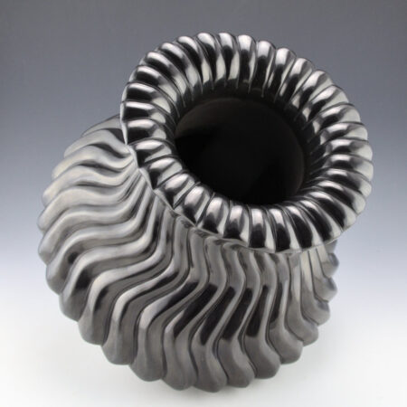 Alternative view of Youngblood, Nancy - 10" Tall 32 Rib "S" Swirl Rain Drop Rim Water Jar