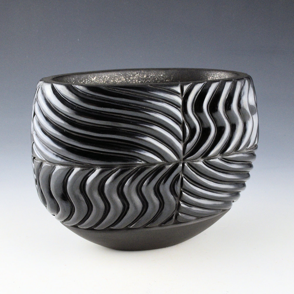 Youngblood, Nancy -Four Direction Oval Bowl with 72 Carved Sections
