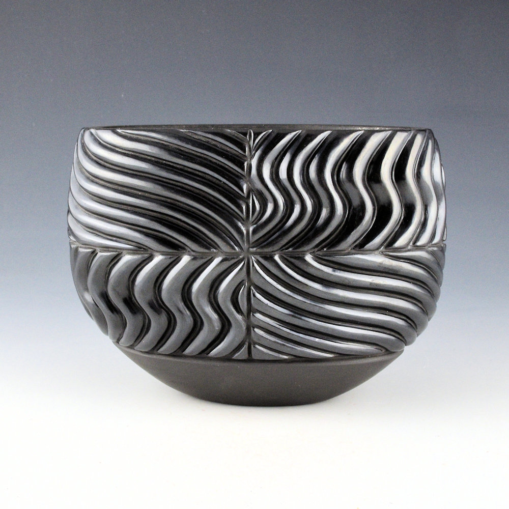 Youngblood, Nancy -Four Direction Oval Bowl with 72 Carved Sections - Image 2