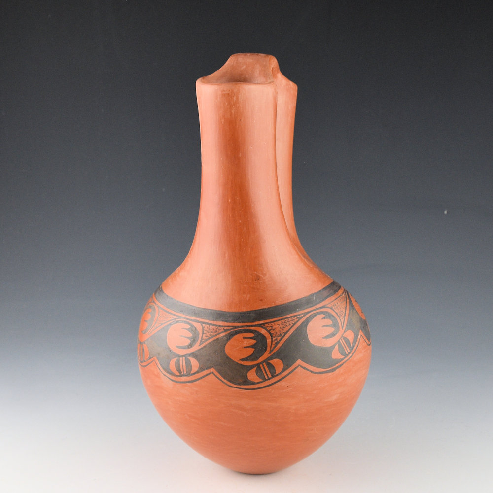 Nampeyo, Priscilla Namingha - Red Wedding Vase with Blackbird Migration Design (1980s) - Image 4