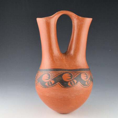 Alternative view of Nampeyo, Priscilla Namingha - Red Wedding Vase with Blackbird Migration Design (1980s)
