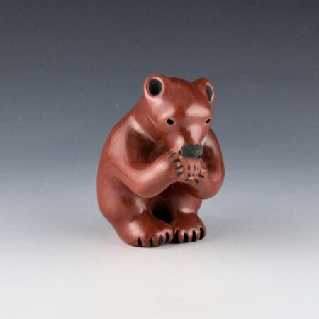 Alternative view of Gutierrez, Pula - Red Clay Bear Eating a Berry (1960s)