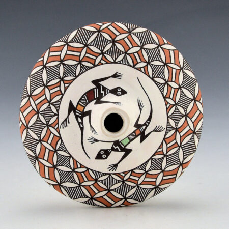 Alternative view of Lucario, Rebecca - Jar with Mimbres Lizards and Swirling Butterflies