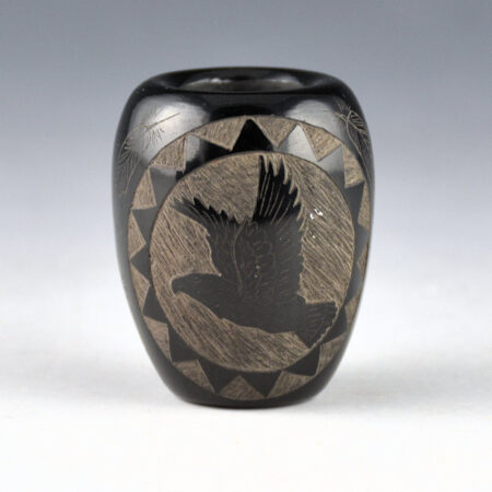 Alternative view of Red Starr, Elmer - Black Jar with Eagle and Sunface (1982)