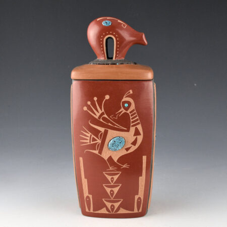 Sanchez, Russell  - Red and Tan Square Jar with Bear Lid (2015)